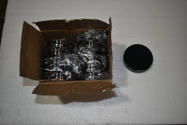Box of 12 BRAND NEW! room360 RJR024BKS23 10 oz. Round Matte Black Stainless Steel Jar Lid - Image 3 of 8