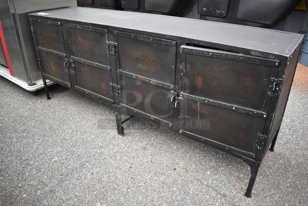 Black 4 Door Cabinet. 76x22x31 - Image 2 of 7