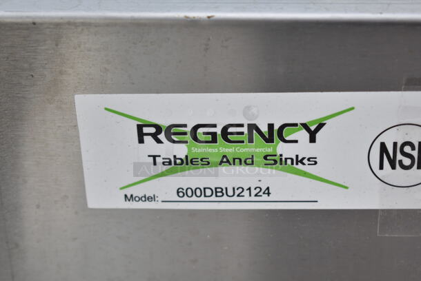 BRAND NEW SCRATCH AND DENT! Regency 600DBU2124 Stainless Steel Underbar Drainboard - Image 5 of 5