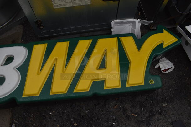 Metal Subway Sign. 86x7x23 - Image 3 of 4