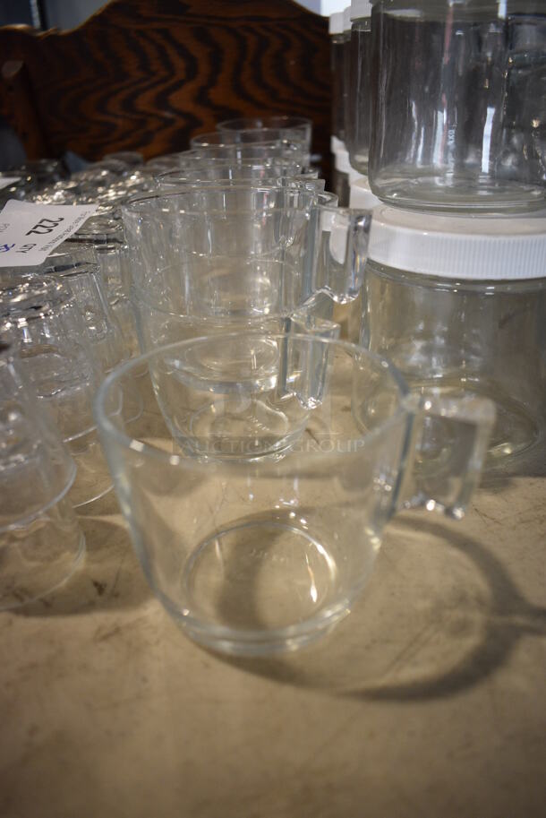 12 Glass Mugs. 4x3x3. 12 Times Your Bid!