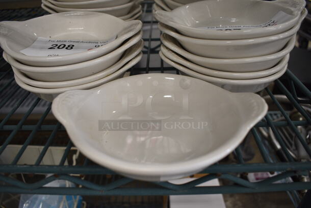 25 White Ceramic Single Serving Casserole Dishes. 6.5x5.5x1.5. 25 Times Your Bid!