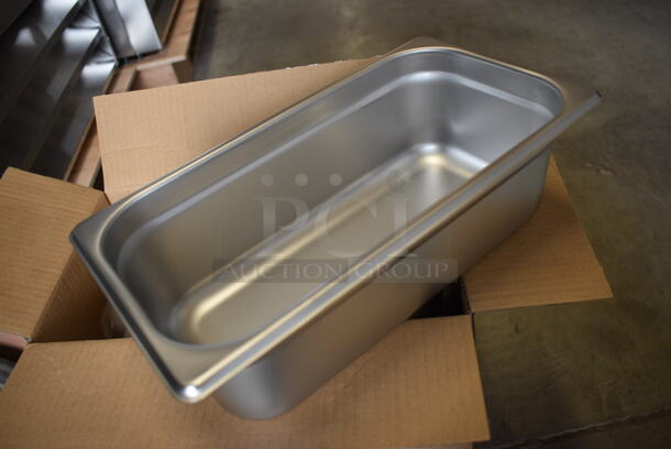 12 BRAND NEW IN BOX! Browne Stainless Steel 1/3 Size Drop In Bins. 1/3x6. 12 Times Your Bid!  - Image 2 of 3