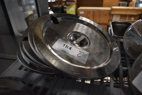6 Stainless Steel Round Lids. 11.5x11.5x1. 6 Times Your Bid!