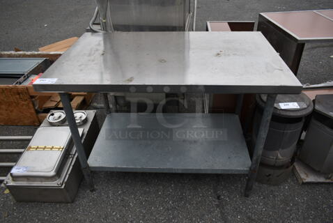 Stainless Steel Table w/ Metal Under Shelf.
