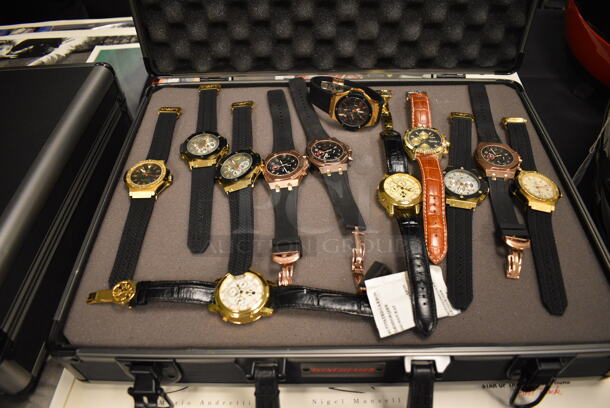 12 Replica Watches in NEW Winchester Case. 12 Times Your Bid!