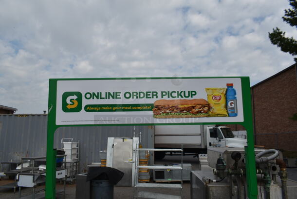 Gray and Green Metal 4 Tier Shelving Unit - Image 2 of 4