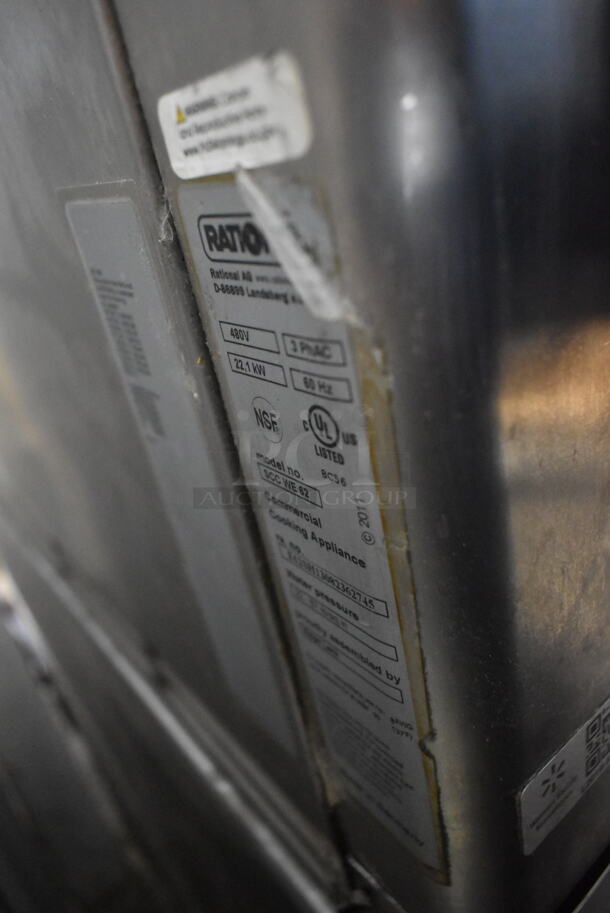 2 2013 Rational Stainless Steel Commercial Combitherm Self Cooking Center Convection Ovens on Commercial Casters. Top Model: SCC WE 62. Bottom Model: SCC WE 102. 480 Volts, 3 Phase. 2 Times Your Bid! - Image 9 of 11