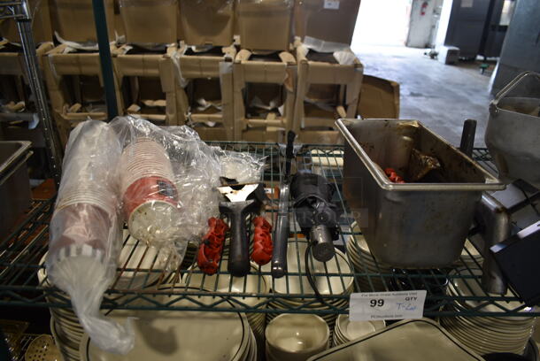 ALL ONE MONEY! Tier Lot of Various Items Including Belshaw Dough Dropper and Stainless Steel Bins - Image 3 of 4