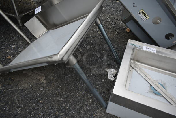 BRAND NEW SCRATCH AND DENT! Regency 600CDT36R Stainless Steel Commercial Right Side Clean Side Dishwasher Table. - Image 3 of 4