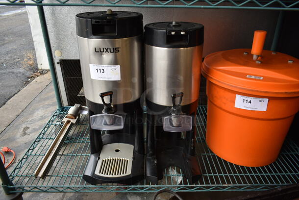 2 Fetco L3D-15/L3D-10 Stainless Steel and Poly Beverage Holder Dispensers. 2 Times Your Bid!