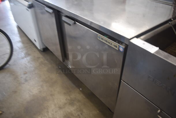 Beverage-Air WTR60A Commercial Stainless Steel 2-Door Undercounter Cooler With Polycoated Racks on Commercial Casters.  115V, 1 Phase. Tested and Powers On But Does Not Get Cold - Image 3 of 6