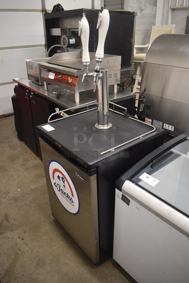 Kegco ZCK-163S Commercial Stainless Steel Beer Keg Cooler With 2-Tap Draft Tower. 115V. Tested and Working! - Image 3 of 6