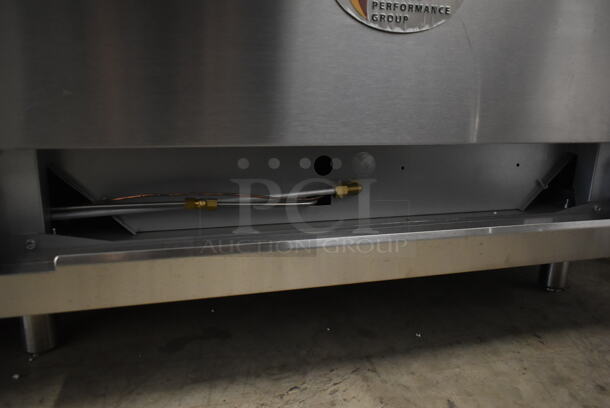 BRAND NEW SCRATCH AND DENT! Cooking Performance Group CPG 351S36SUL Stainless Steel Commercial Propane Gas Powered 2 Tier 6 Burner Range w/ Oven, Back Splash and Over Shelf. 210,000 BTU. Tested and Working! - Image 6 of 7