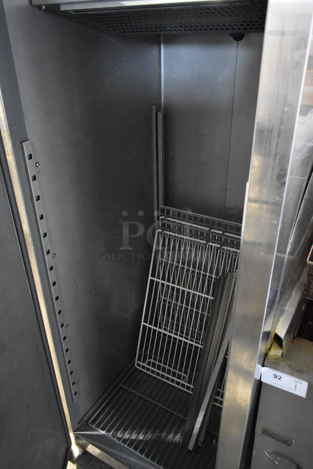 Coldline M28R Stainless Steel Commercial Single Door Reach In Cooler w/ Poly Coated Racks on Commercial Casters. 115 Volts, 1 Phase. Tested and Working! - Image 5 of 6