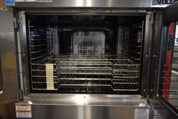 2 BRAND NEW SCRATCH AND DENT! Vulcan VC5ED ENERGY STAR Stainless Steel Commercial Electric Powered Full Size Convection Oven w/ View Through Doors, Metal Oven Racks and Thermostatic Controls. 208 Volts, 1/3 Phase. 2 Times Your Bid! - Image 5 of 11