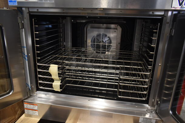 2 BRAND NEW SCRATCH AND DENT! Vulcan VC5ED ENERGY STAR Stainless Steel Commercial Electric Powered Full Size Convection Oven w/ View Through Doors, Metal Oven Racks and Thermostatic Controls. 208 Volts, 1/3 Phase. 2 Times Your Bid! - Image 9 of 11