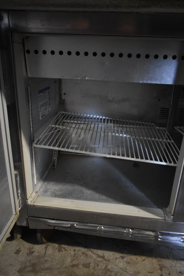 Beverage Air SP72-30M Stainless Steel Commercial Sandwich Salad Prep Table Bain Marie Mega Top on Commercial Casters. 115 Volts, 1 Phase. Tested and Working! - Image 8 of 9