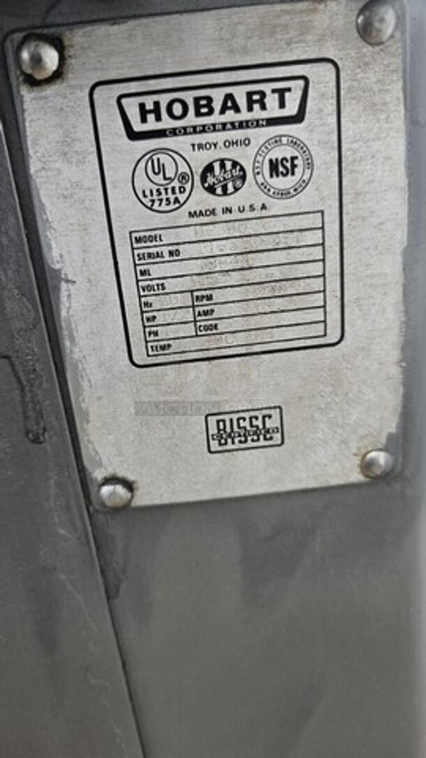HOBART D-300 115V 30Qt Commercial Mixer - Image 3 of 5