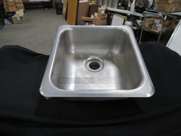 One Stainless Steel Drop In Sink. 12X13X4
