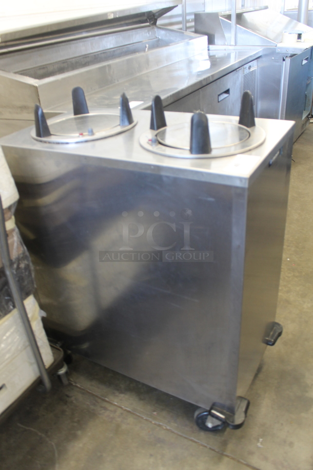 2011 Lakeside 6209 2 Section Plate Dispenser on commercial Casters. 120 Volt, 1 Phase. Tested and Working! - Image 2 of 4