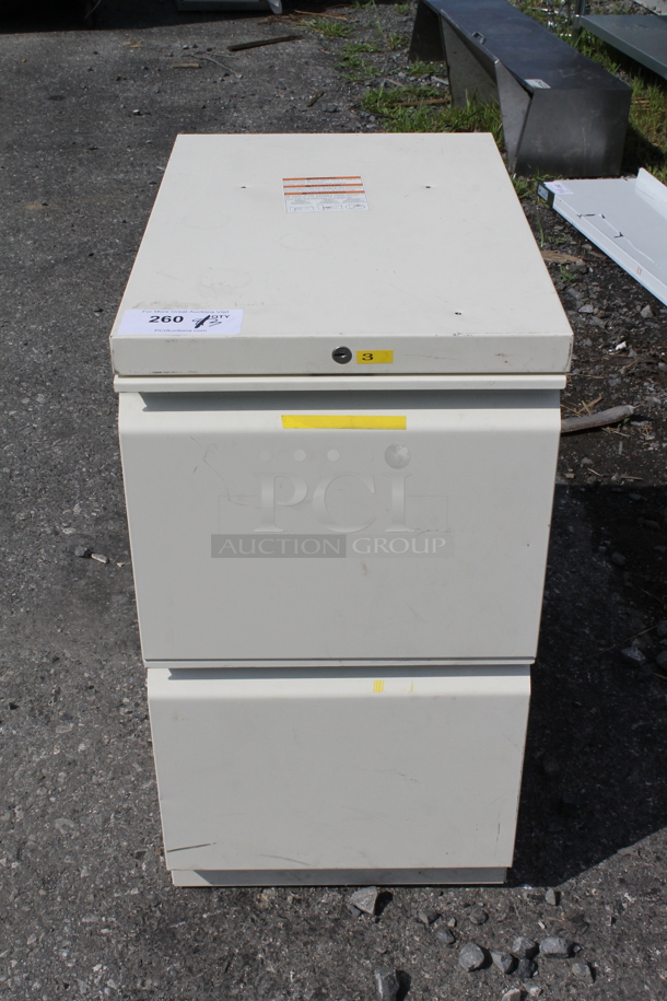 White 2 Drawer Filing Cabinet. - Image 1 of 4