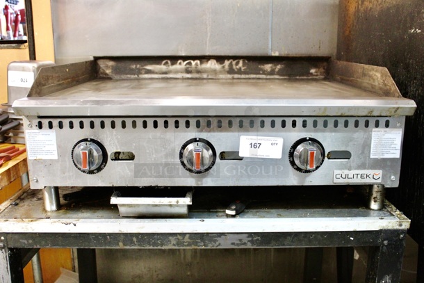 NECESSITY!! Culitek CULCTG36TNG 36” Countertop Thermostatic Griddle, 90,000BTU 36"W x 32"D x 16"H With 26" High Heavy Duty Equipment Stand  - Image 5 of 5