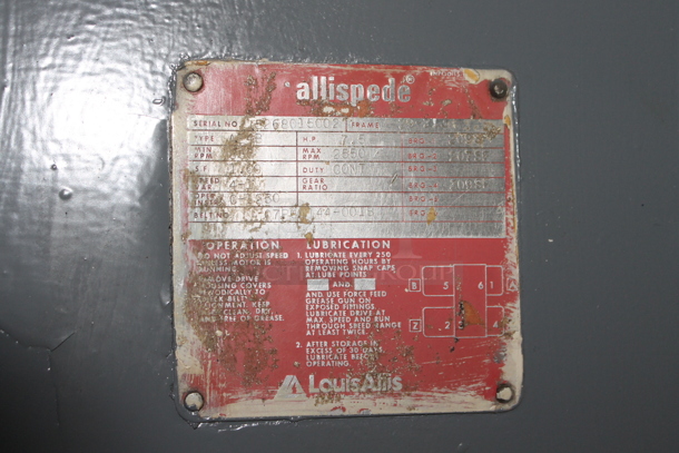 Crouse Hinds HHE1101-B Blue Metal Commercial Dust Collector. 3 Phase. BUYER MUST REMOVE. - Image 9 of 9