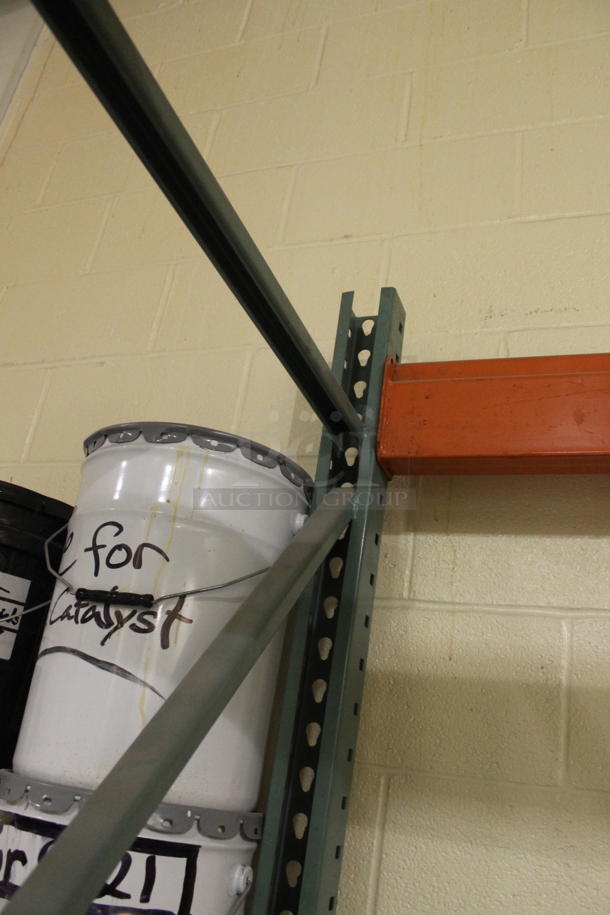 ALL ONE MONEY! Lot of Orange and Green Metal Pallet Racking. Does Not Include Contents. BUYER MUST REMOVE. - Image 5 of 5