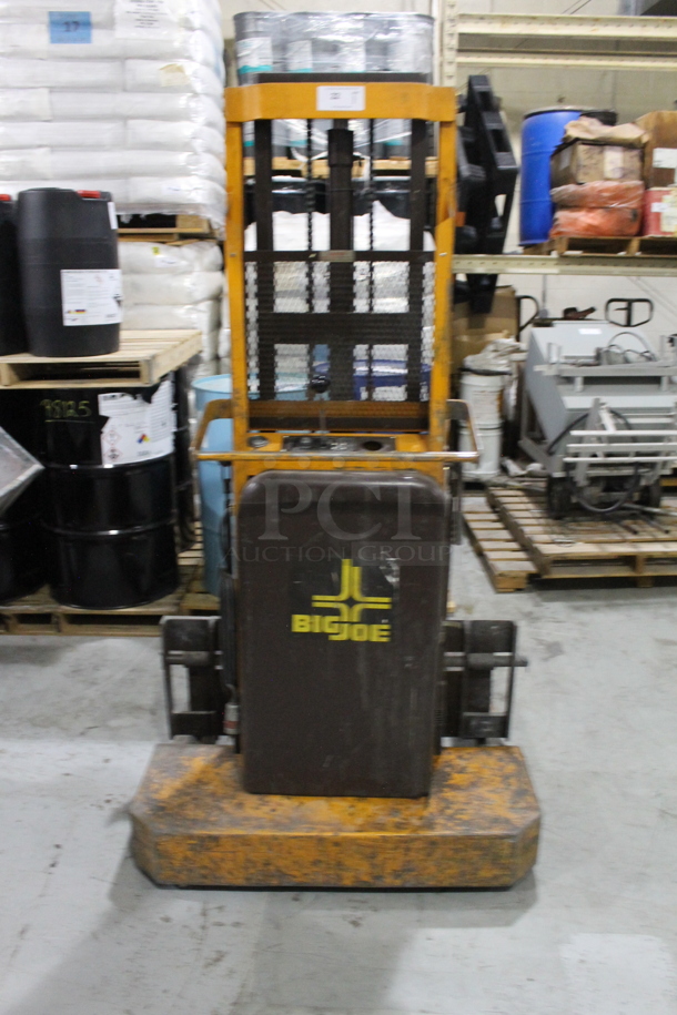 Big Joe 1518-T9 Metal Commercial Electric Powered 1,500 Pound Capacity In Between Walkie Stacker Forklift. BUYER MUST REMOVE - Image 2 of 5