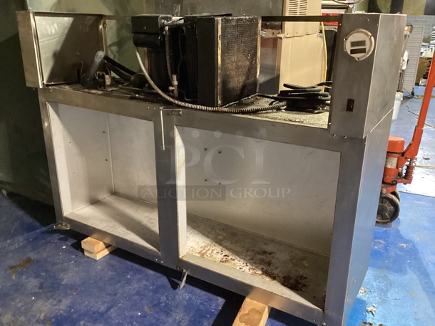 Wall Mount 2 Door Freezer No Doors. Not Tested. 56 x 18-½ x 39
 - Image 1 of 1