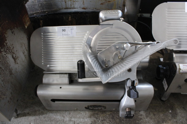 Globe Stainless Steel Commercial Countertop Automatic Meat Slicer w/ Blade Sharpener. 26x20x20. Tested and Working! - Image 1 of 5