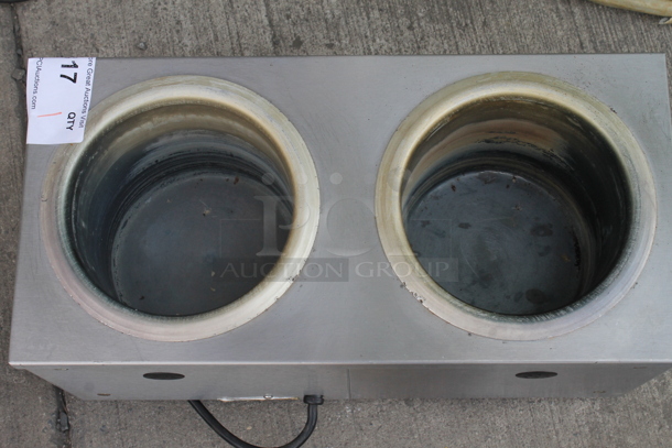 Nemco 6120-SUB Stainless Steel Commercial Countertop 2 Well Food Warmer. 120 Volts, 1 Phase. Tested and Working! - Image 3 of 4