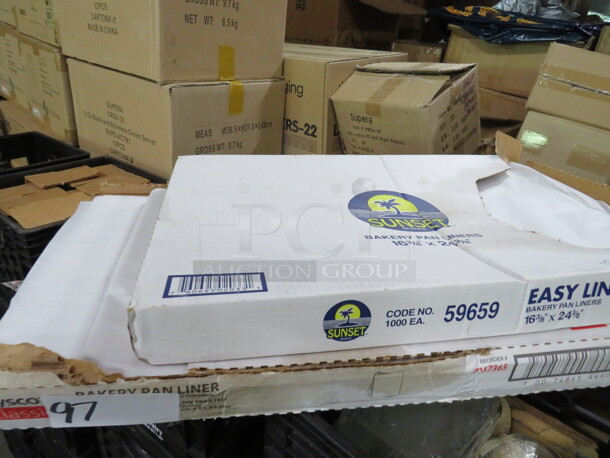 One Lot Of Assorted Bakery Pan Liners.