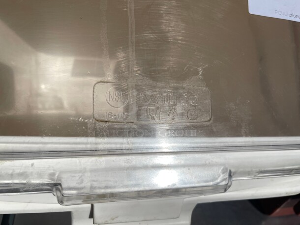 Winco IB-10S Shelf Ingredient Bin - 10 Gallon Capacity, Clear Lid/White Base NSF  - Image 3 of 9