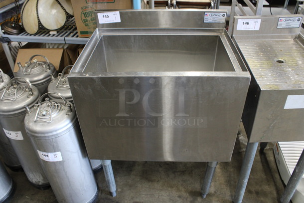 Krowne Stainless Steel Commercial Ice Bin w/ Cold Plate. 24x18.5x34