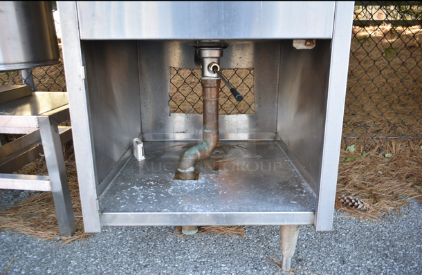 Stainless Steel Commercial Counter w/ Sink Basin, Faucet, Handles and Splash Guard - Image 5 of 8