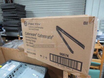 One Case Of 100ct NEW 9 Inch Serving Tongs.