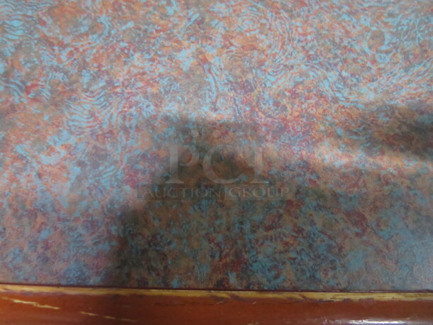 One Laminate Tabletop On A Pedestal Base. 48X28X30 - Image 2 of 2