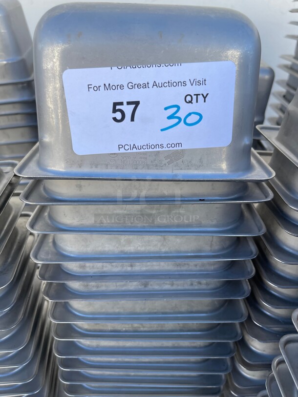 Clean! Commercial Stainless Steel Food Grade Containers 1/8 Size NSF 