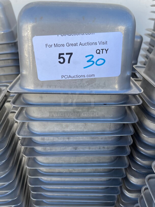 Clean! Commercial Stainless Steel Food Grade Containers 1/8 Size NSF  - Image 1 of 1