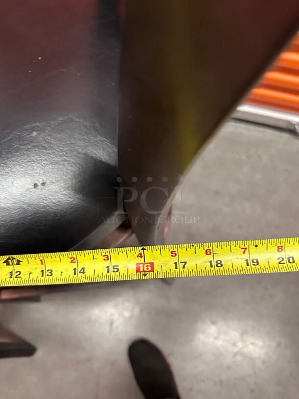 Clean! Classic Luxury Wooden Upholstered Black Leather Dining Chair Heavy Duty  - Image 5 of 6