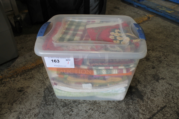 ALL ONE MONEY! Lot of Various Material In Poly Clear Bin - Image 1 of 5