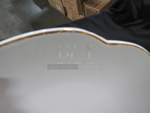 9.5 Inch  Gold Rimmed Cocktail Plate. 12XBID - Image 2 of 3