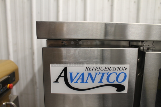 BRAND NEW SCRATCH AND DENT! 2023 Avantco 178UBB4GHCS Stainless Steel Commercial 3 Door Back Bar Cooler Merchandiser. See Pictures for 2 Broken Glass Doors. 115 Volts, 1 Phase. Tested and Working! - Image 2 of 8