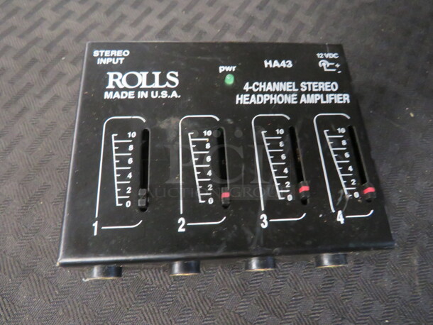 One Rolls 4 Channel Stereo Headphone Amplifier. #HA43. - Image 1 of 1