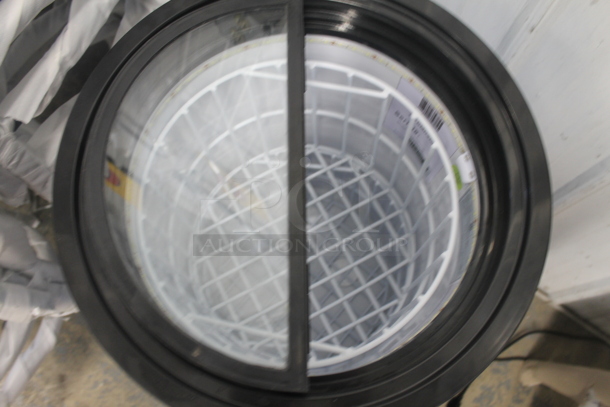 BRAND NEW SCRATCH AND DENT! Galaxy 177BMR2CD Metal Floor Style Cold Drink Barrel Merchandiser Refrigerator. 2.25 cu. ft. 110-120 Volts, 1 Phase.  - Image 5 of 7