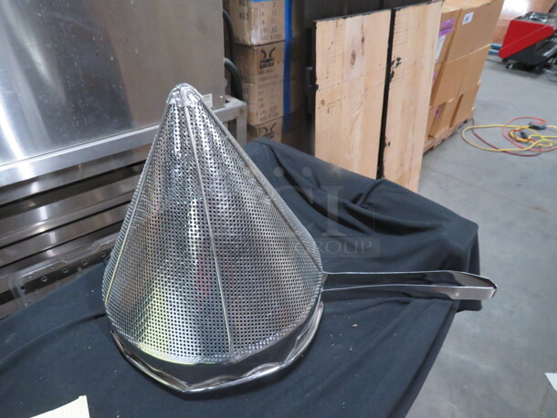 One Stainless Steel Cone Strainer.