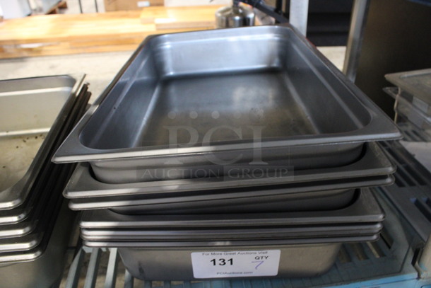 7 Stainless Steel Full Size Drop In Bins. 1/1x4. 7 Times Your Bid!