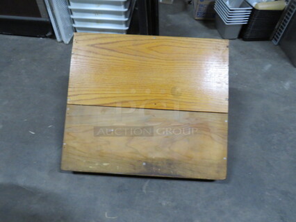 One Solid Oak Wall Mount Shelf. 27X23.5X20